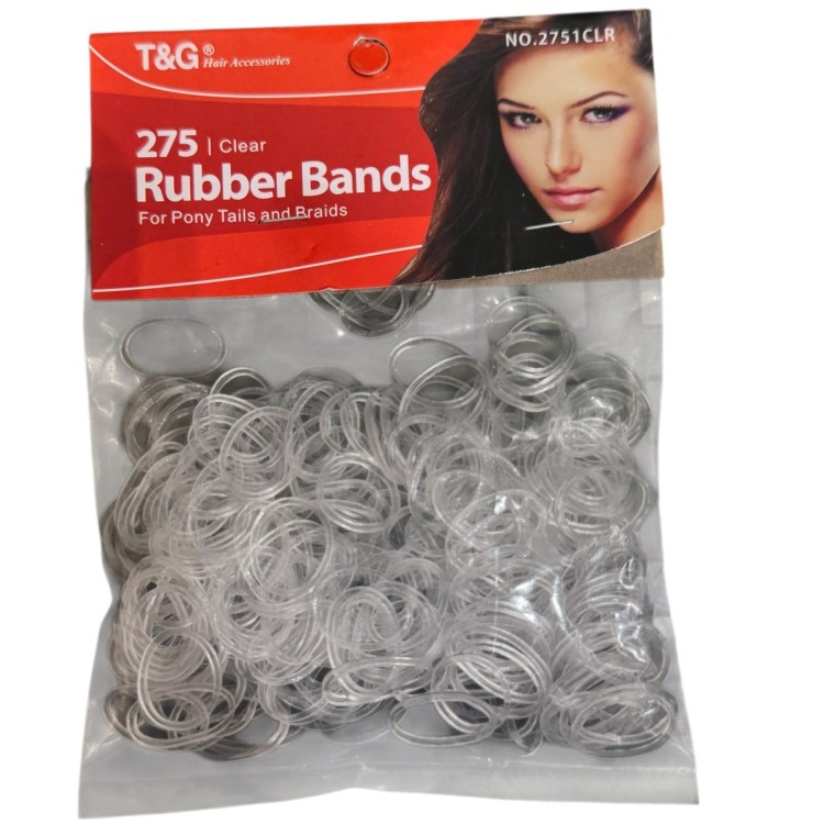 T & G Clear Invisible Hair Elastics (275 Pack)