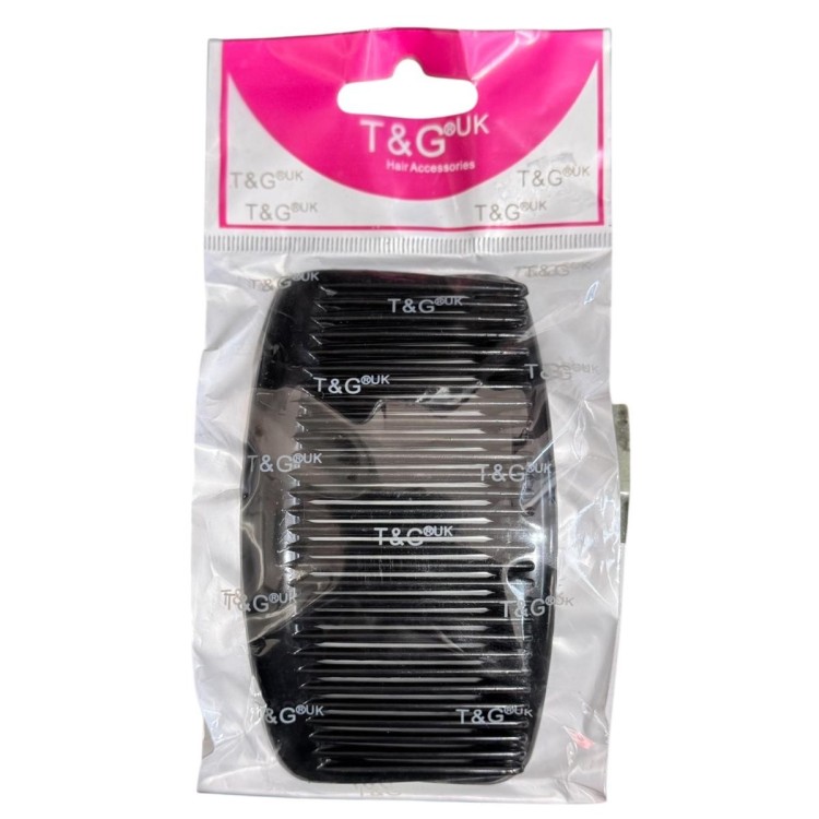 T&G Classic Black Hair Gripper Comb / Clip