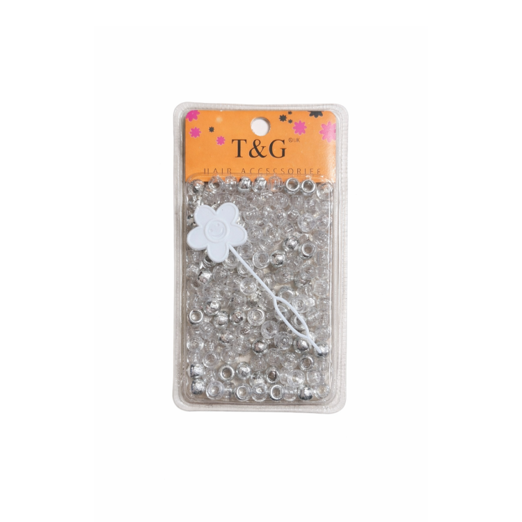 T&G HAIR BEADS- TRANSPARENT