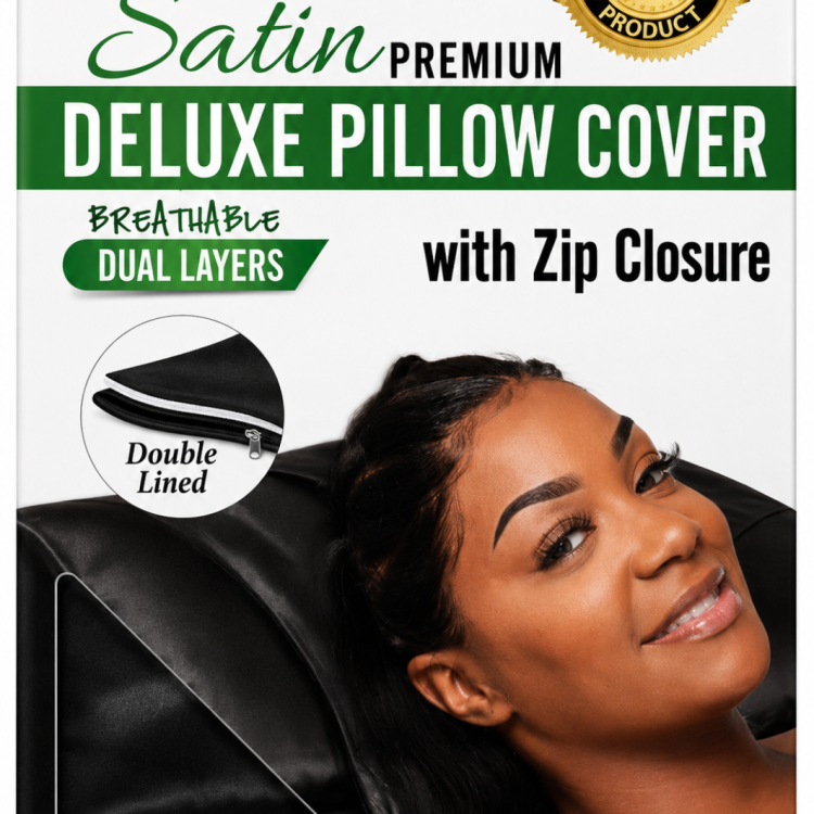 T&G UK Satin Premium Deluxe Pillow Cover with Zip Closure