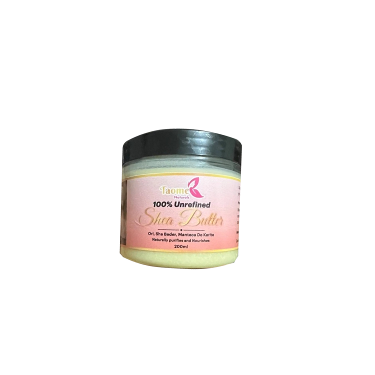 TAOME NATURALS 100% AFRICAN UNREFINED SHEA BUTTER – 200 G