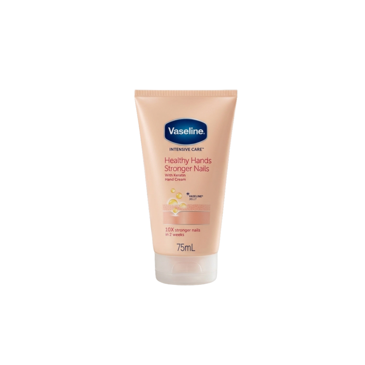 VASELINE INTENSIVE CARE HEALTHY HANDS STRONGER NAILS WITH KERATIN HAND CREAM 75ML 