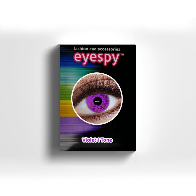 Violet 1 Lenses with Eyecasions multi purpose solution with storage case