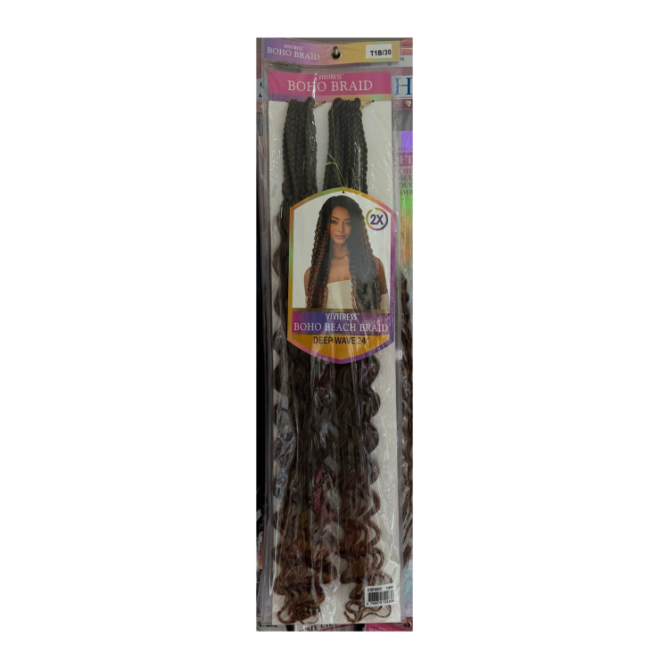 VIVITRESS BOHO BEAH BRAID DEEP WAVE 24 (T1B/30)