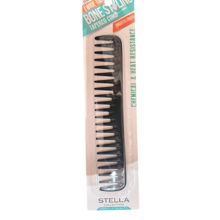 Wide Tooth Bone Styling Tapered Comb 